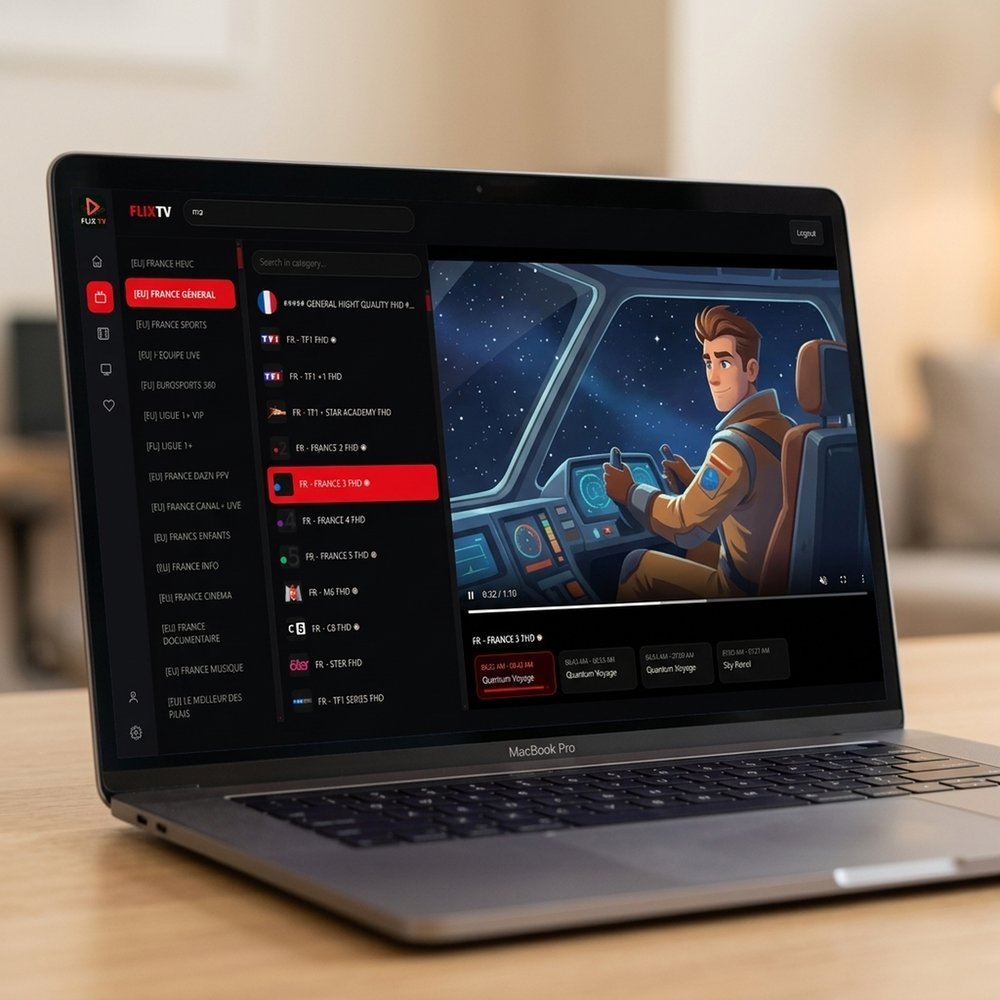 FXTV PLAYER live IPTV channel list with EPG program guide